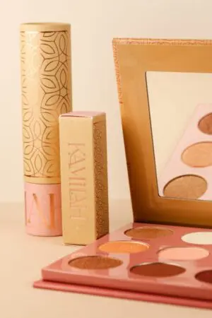 A close up of some makeup products on a table